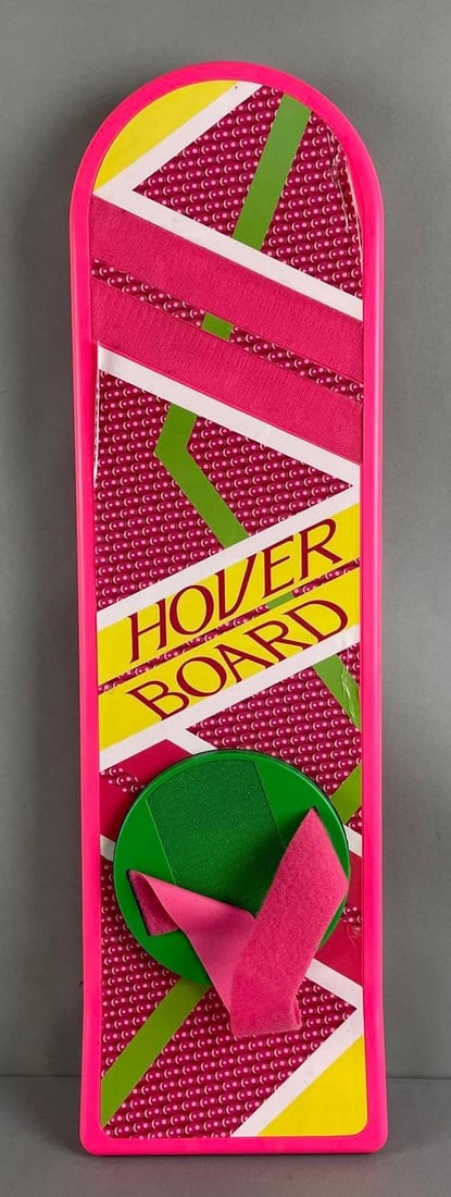 Back to the Future Part II Life Size Hover Board: Sticker damage on top. Measures 28 x 8 x 2 3/4 inches