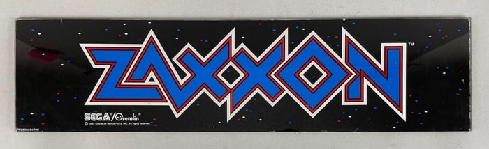 1982 Sega / Gremlin Industries Zaxxon Arcade Marquee