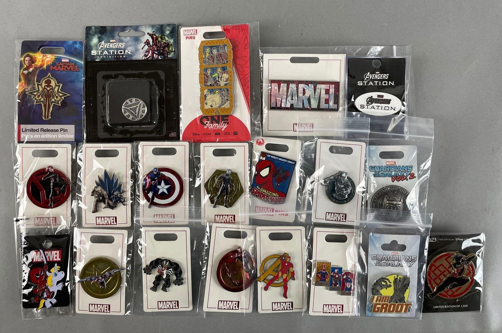 Group of Assorted Disney Marvel Enamel Pins and More (1 of 3)