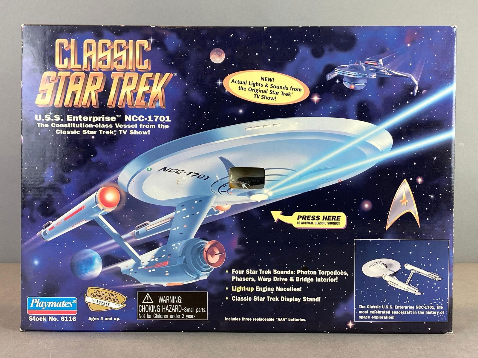 1995 Playmates Classic Star Trek USS Enterprise Vessel (1 of 3)