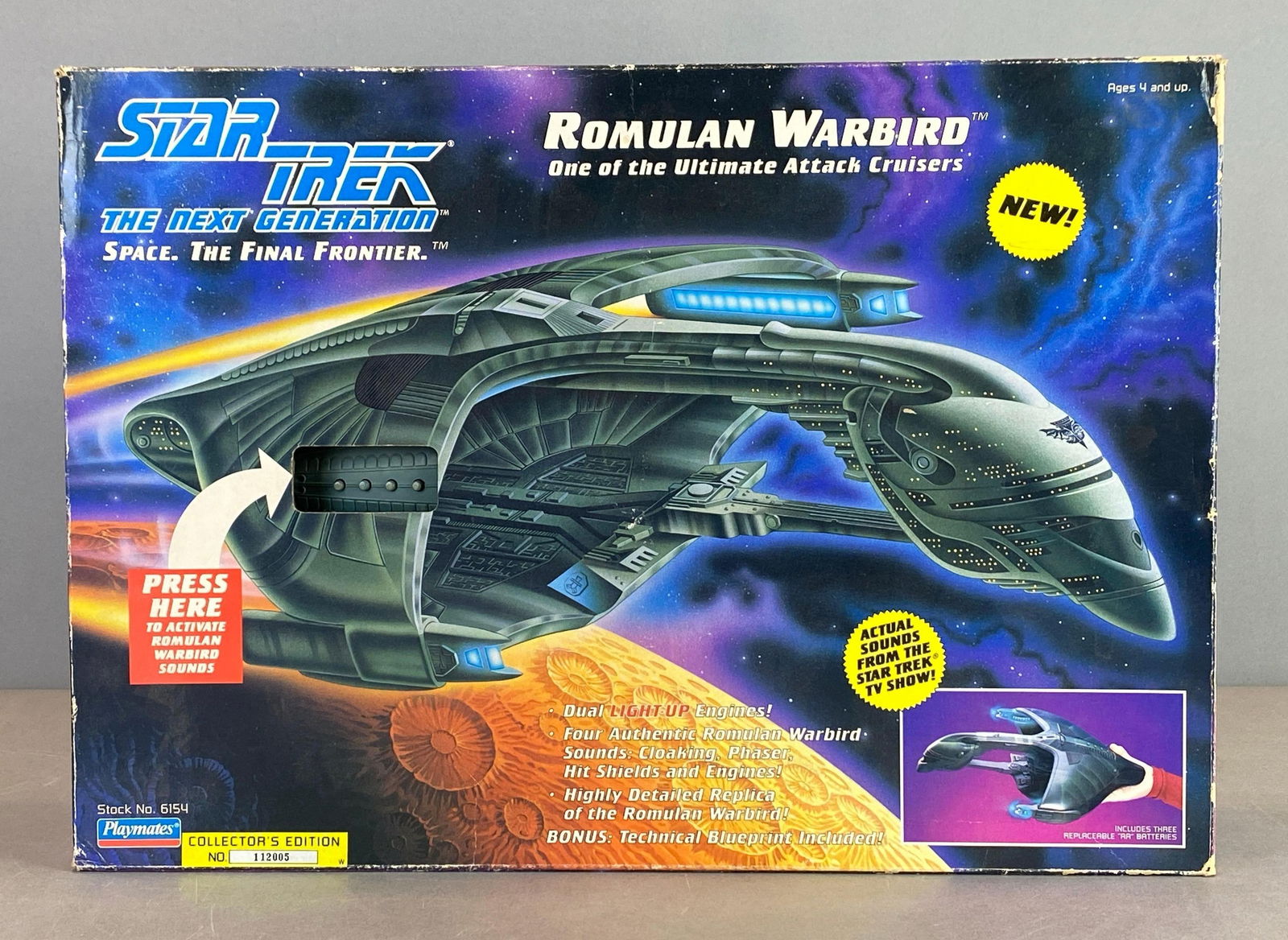 1993 Playmates Star Trek TNG Romulan Warbird Attack Cruiser (1 of 3)