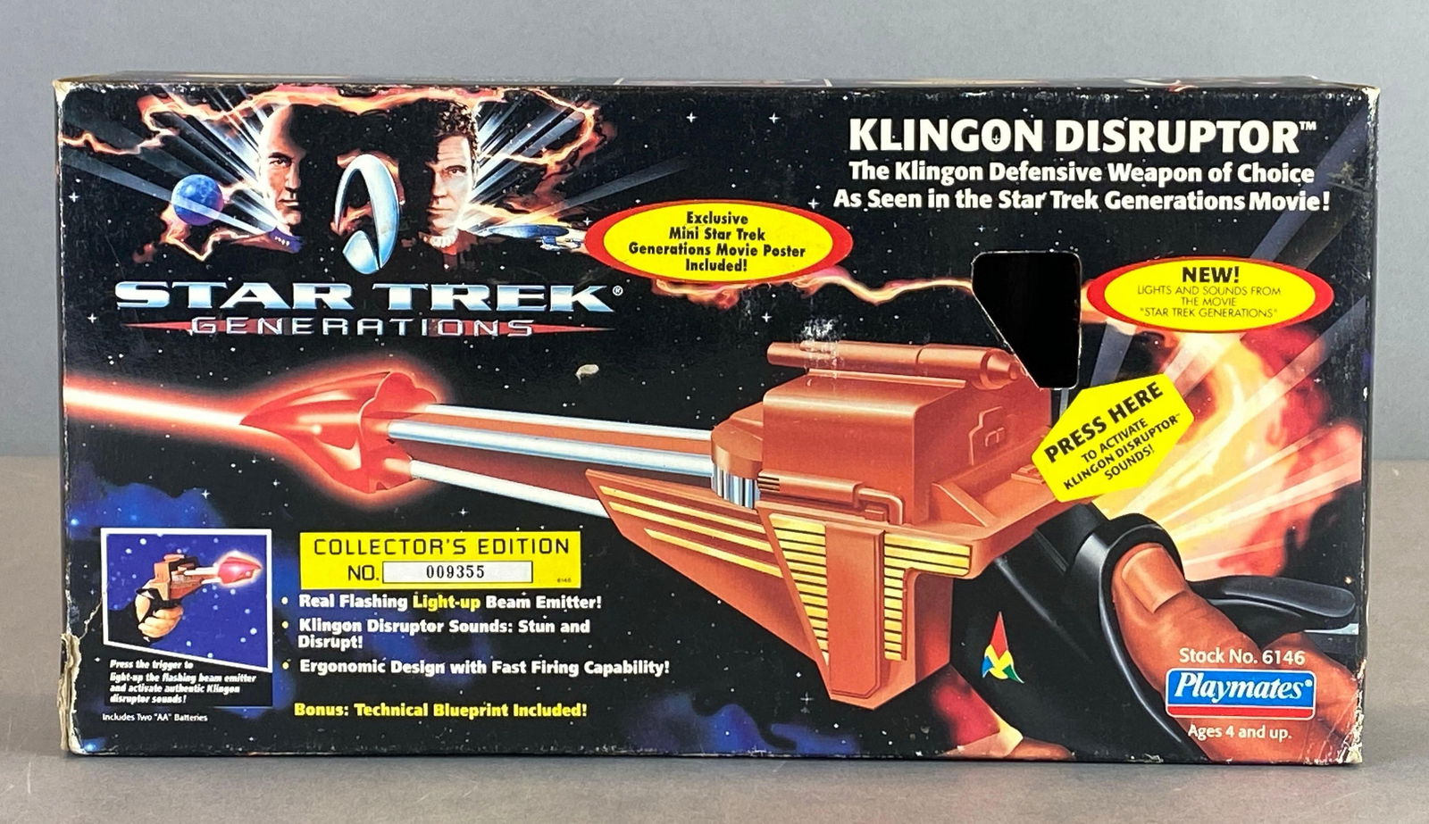 1994 Playmates Star Trek Generations Klingon Disrupter (1 of 3)