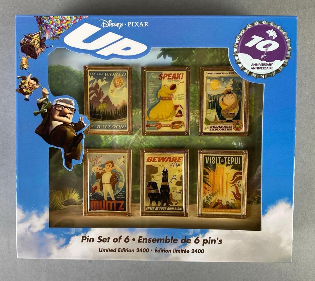2019 Disney Pixar Up 10th Anniversary Enamel Pin Set (1 of 4)