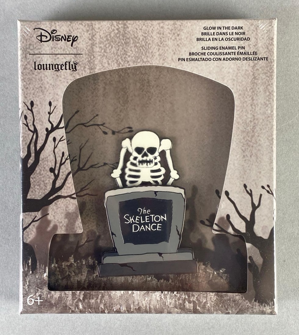 Disney Loungefly The Skeleton Dance Glow in the Dark Enamel Pin (1 of 2)