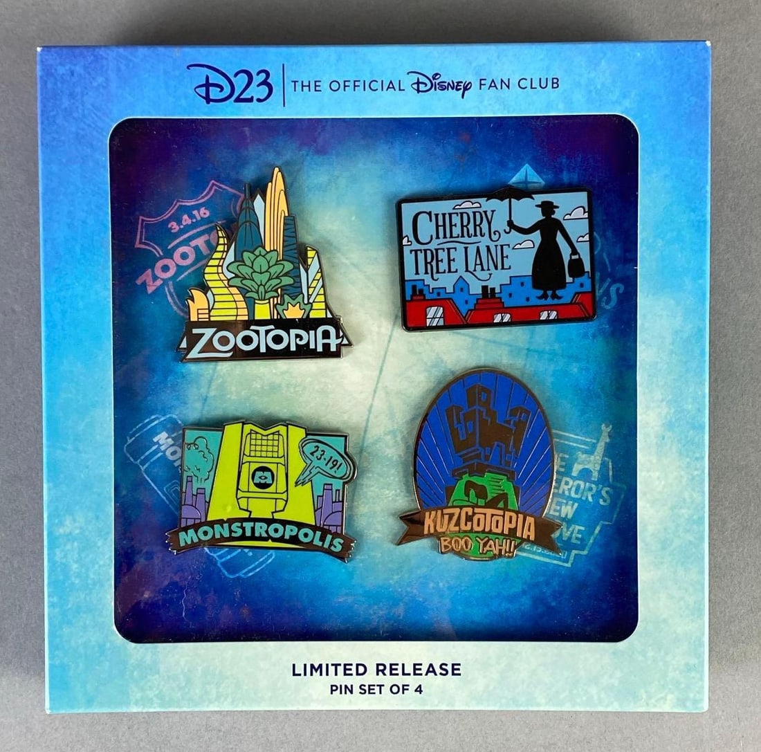 2020 Disney D23 Alex Riegert-Waters Limited Release Enamel Pin Set (1 of 2)