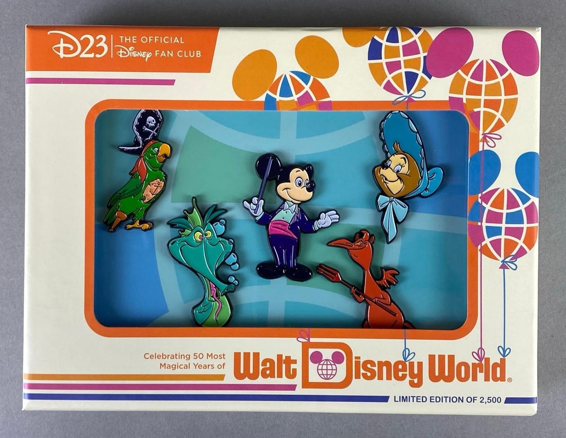 Walt Disney World D23 50th Anniversary A Most Magical Kingdom Enamel Pin Set (1 of 2)