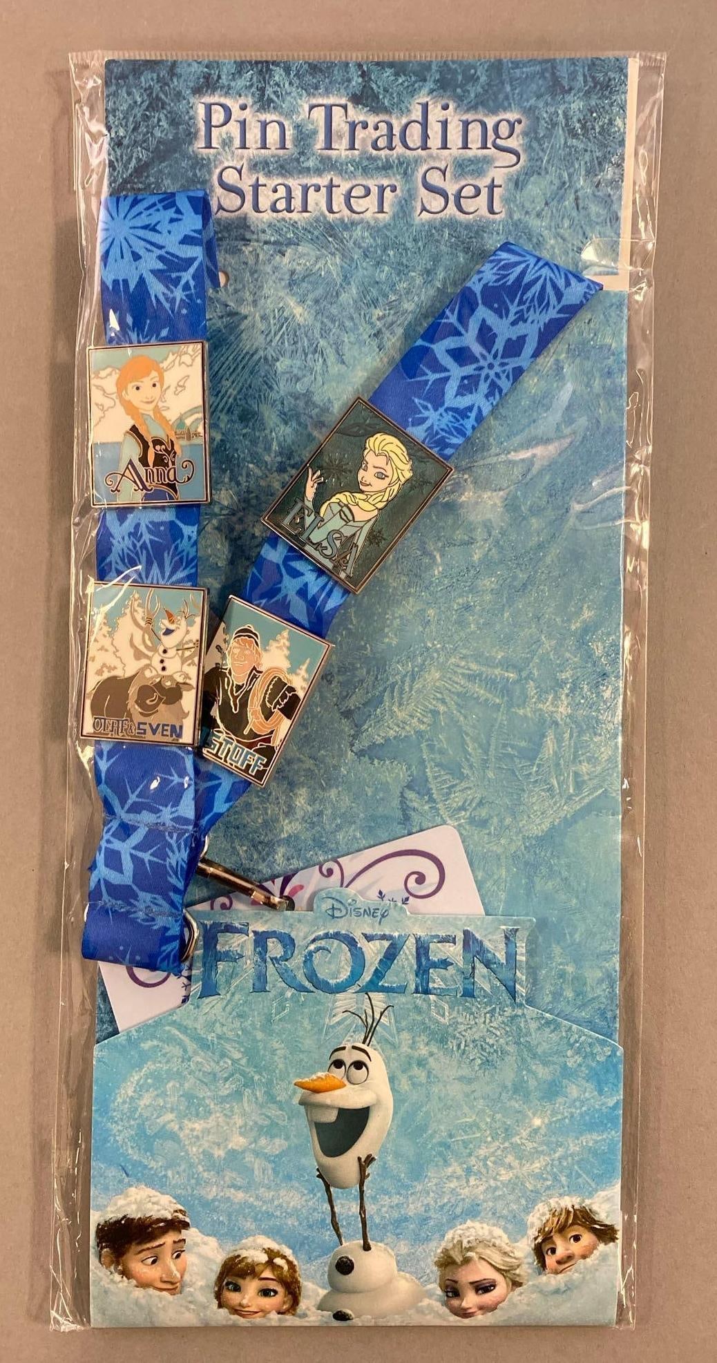 Disney Frozen Pin Trading Starter Set with 4 Enamel Pins and More (1 of 2)