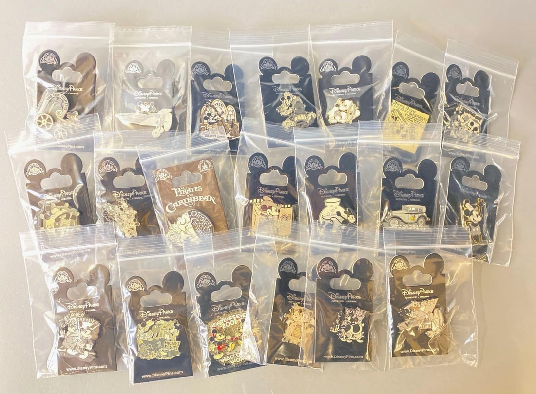 Group of 20 Disney Black and White Enamel Pins (1 of 3)
