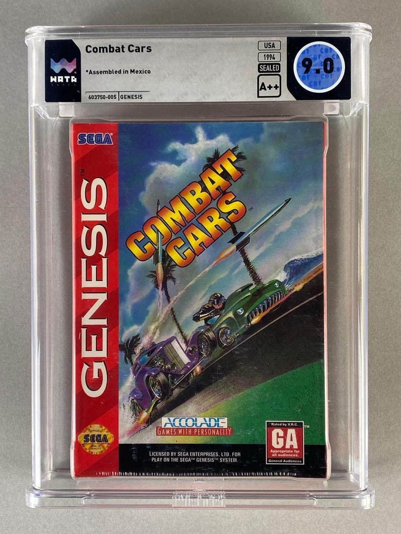 WATA Graded 1994 Sega Genesis Combat Cars Video Game (1 of 4)
