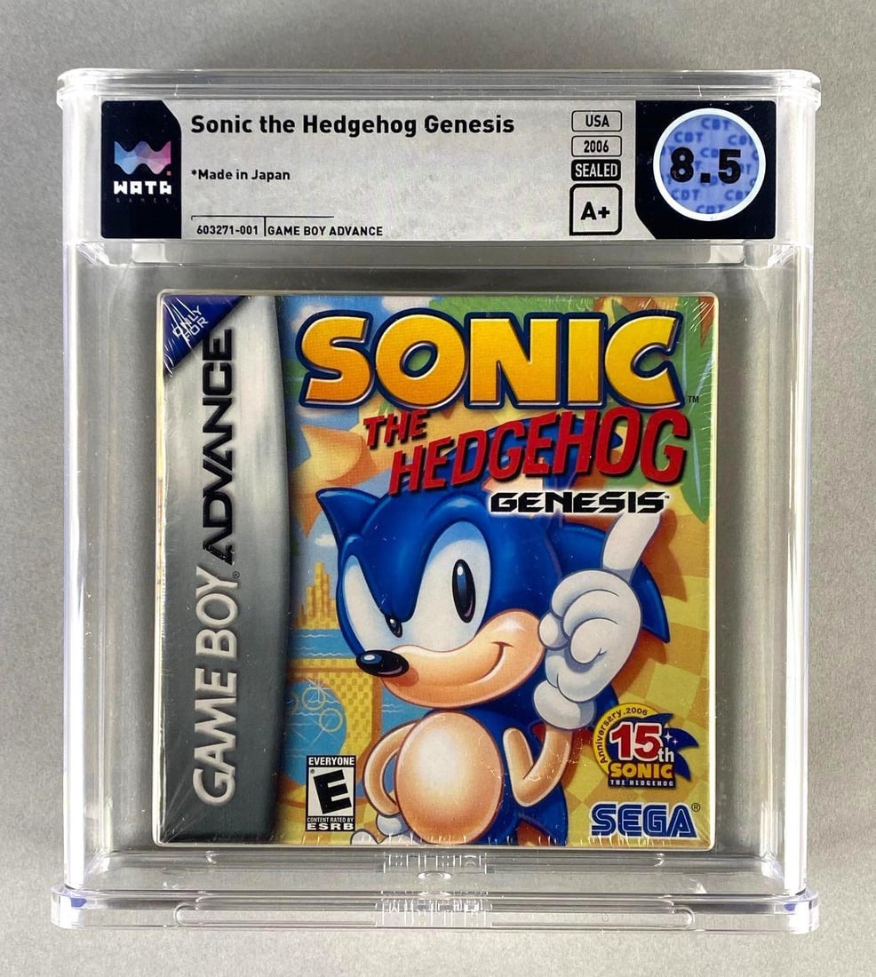 WATA Graded 2006 Gameboy Advance Sonic the Hedgehog Genesis Video Game (1 of 3)