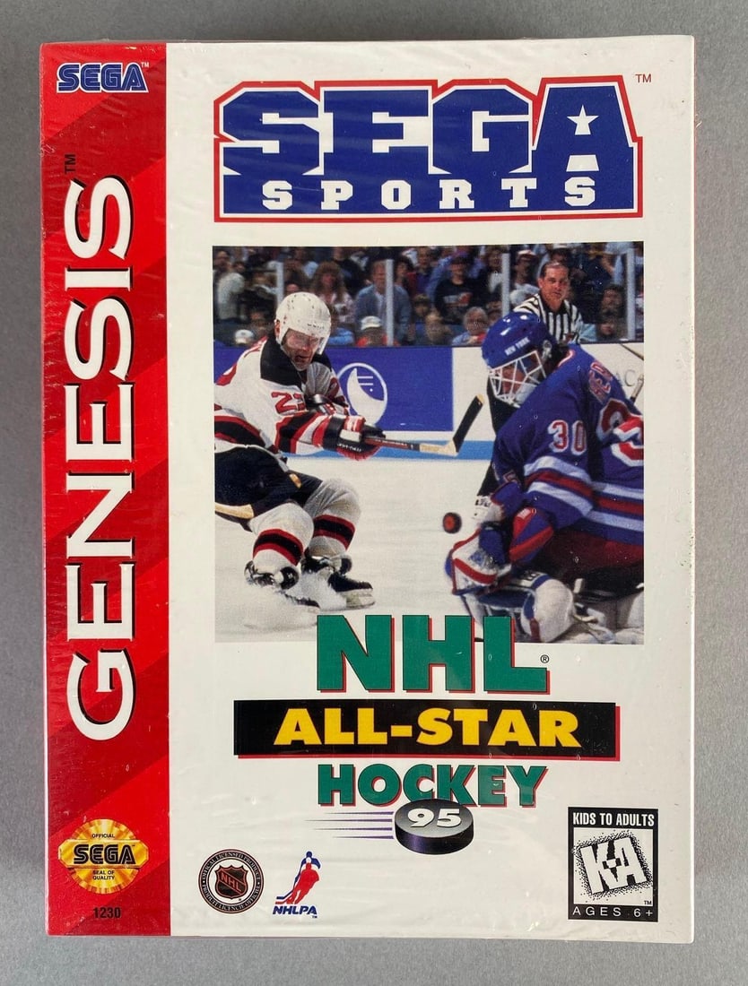 1995 Sega Genesis Sega Sports NHL All-Star Hockey 95 Video Game (1 of 3)