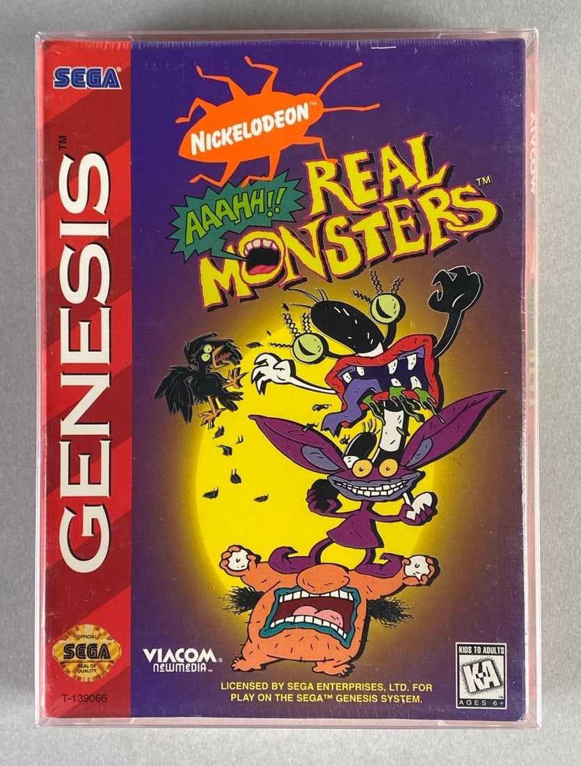 1995 Sega Genesis Nickelodeon Aaahh!! Real Monsters Video Game (1 of 3)