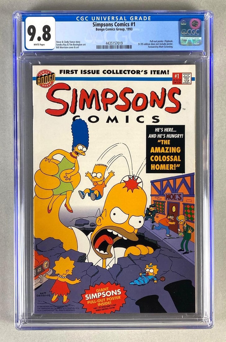 CGC Graded Bongo Comics Group Simpsons Comics No. 1 (1 of 7)