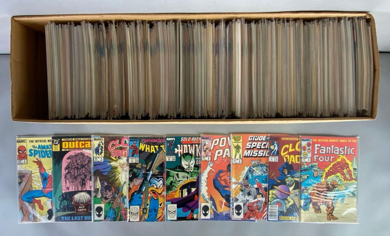 Long Box of 240+ DC/Marvel Comic Books (1 of 4)