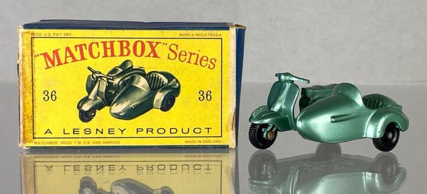 Matchbox No. 36 Lambretta Motor Scooter and Side Car