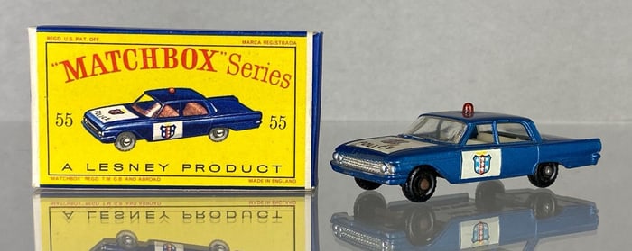 Matchbox No. 55 Ford Fairlane Police Patrol Car