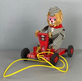 Mego Monkey Line Tin Litho Pull Toy