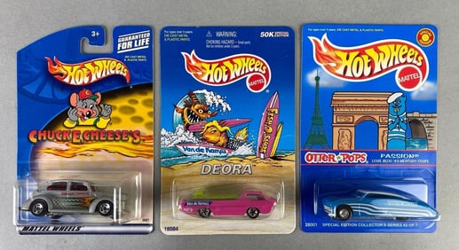 Group of 3 Mattel Hot Wheels Food Promotional Advertising Die-Cast Vehicles