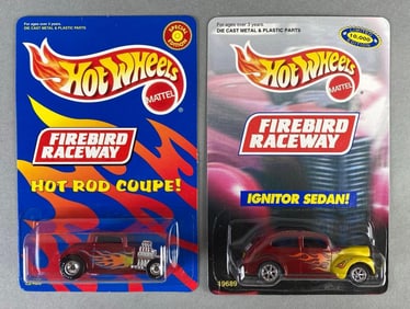 Group of 2 Mattel Hot Wheels Firebird Raceway Die-Cast Vehicles
