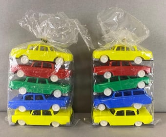 Group of 10 1950s West Germany Plastic Toy Cars