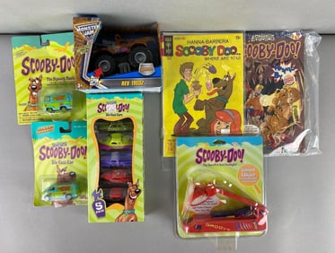 Group of 7 Scooby-Doo Die-Cast Vehicles and more