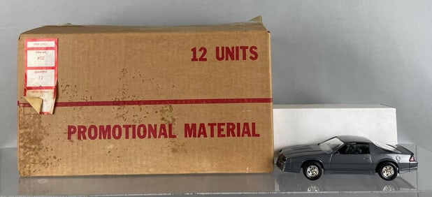 Shipping Box of 12 1988 Chevy Iroc-Z Dealership Promo Cars