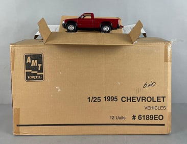 Shipping Box of 12 AMT Ertl 1995 Chevy S10 4x4 Dealership Promo Trucks