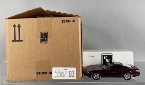 Shipping Box of 12 AMT Ertl 1995 Chevy Corvette ZR-1 Dealership Promo Cars