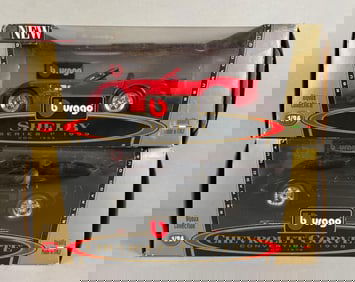 Group of 2 Burago Bijoux Collection Die-Cast Cars