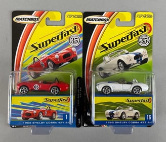 Group of 2 Matchbox Superfast 1965 Shelby Cobra 427 S/C Die-Cast Cars