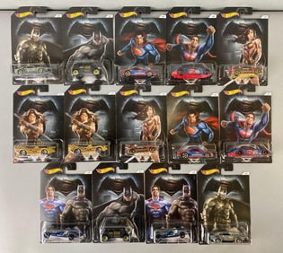Group of 14 Mattel Hot Wheels Marvel Die-Cast Vehicles