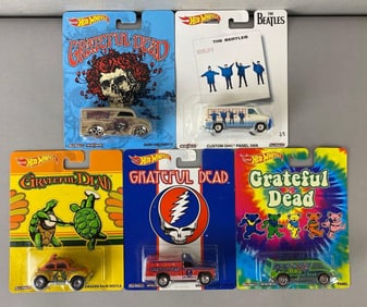 Group of 5 Mattel Hot Wheels Musician Die-Cast Vehicles
