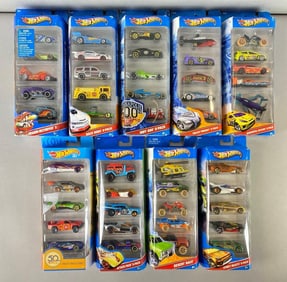 Group of 9 Mattel Hot Wheels Gift Pack Die-Cast Vehicles
