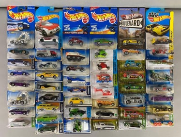 Group of 93 Assorted Mattel Hot Wheels Die-Cast Vehicles
