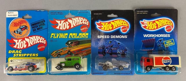 Group of 4 Mattel Hot Wheels Die-Cast Vehicles