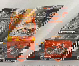 Group of 4 Die-Cast Motorcycles