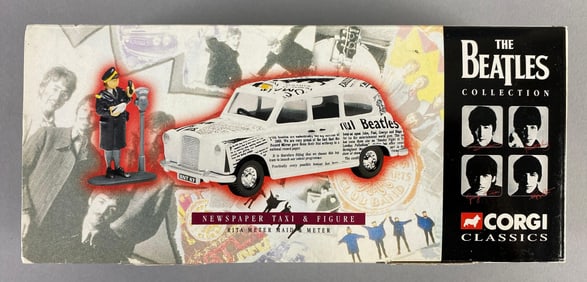 1997 Corgi Classics The Beatles Collection Newspaper Taxi and Figure