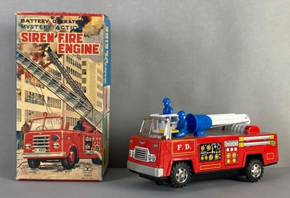 Vano Man Toys Mystery Action Tin-Litho Siren Fire Engine