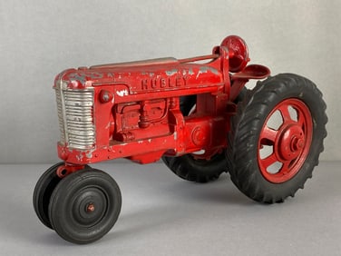Vintage Hubley Kiddie Toy Red Die-Cast Tractor
