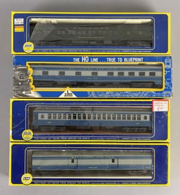 Group of 4 AHN HO Scale B and O Train Passenger Cars
