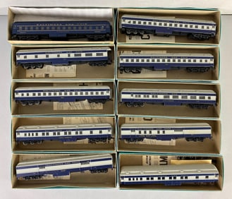 Group of 10 Athearn Trains HO Scale B and O Passenger Cars