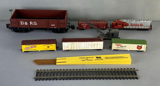 Group of Model Train Cars and More