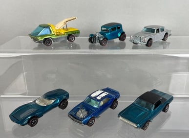 Group of 6 Mattel Hot Wheels Redline Die-Cast Cars
