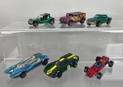Group of 6 Mattel Hot Wheels Redline Die-Cast Cars