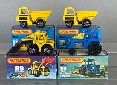 Group of 4 Matchbox No. 26, 29, and 46 Die-Cast Vehicles