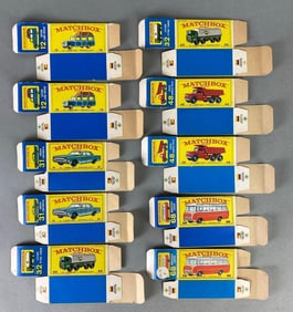 Group of 10 Matchbox Type E Boxes