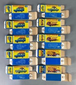 Group of 10 Matchbox Type F Boxes