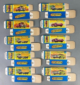 Group of 10 Matchbox Type G Superfast Boxes