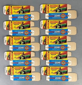 Group of 10 Matchbox No. 13 Baja Buggy Type H Superfast Boxes