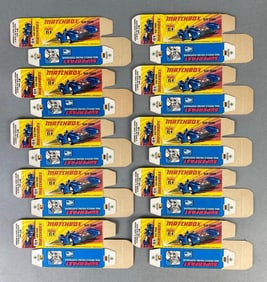 Group of 10 Matchbox No. 61 Blue Shark Type I Boxes